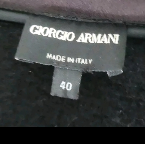 Giorgia Armani Made Italy Brown Jacket Wool Blend Snap Front Women Size 40 US 4 - Picture 7 of 9